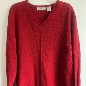 Carolyn Taylor For Design Essentials Women’s Sweater Oxblood Red Size XL